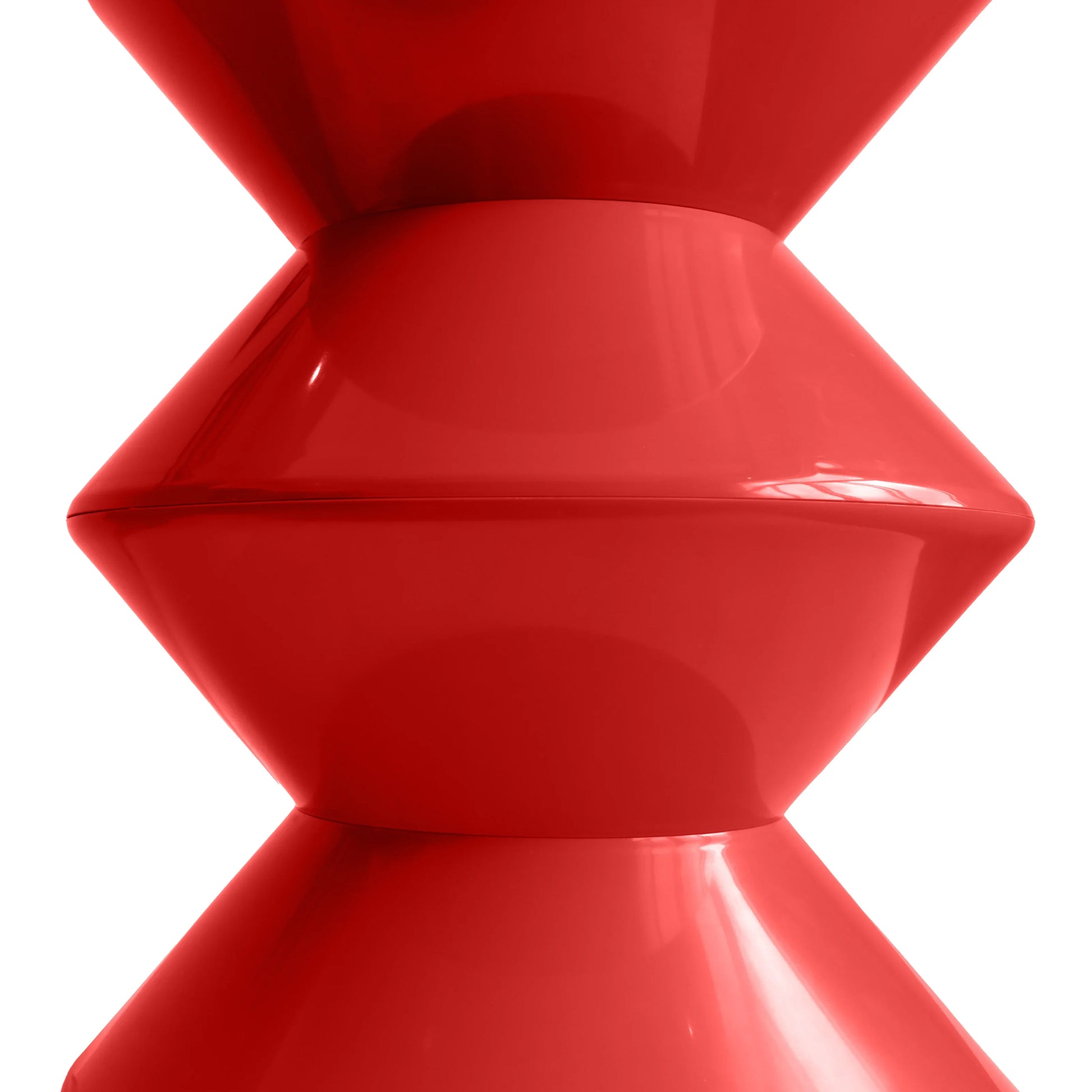 Aura Round Side Table in ABS Plastic With Contemporary Double-Hourglass Design - Elax Furniture