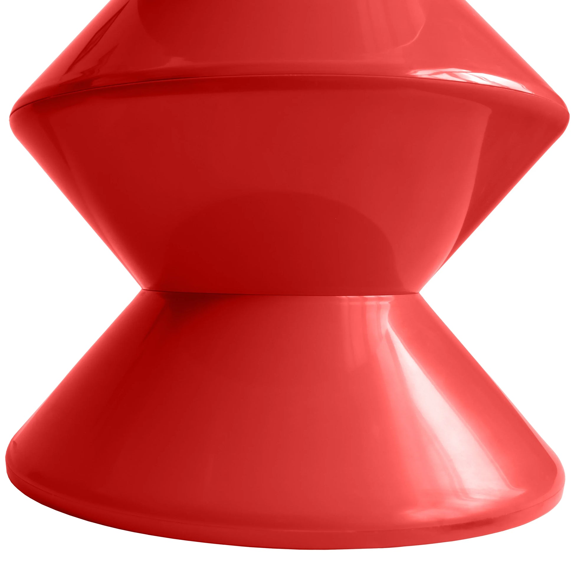 Aura Round Side Table in ABS Plastic With Contemporary Double-Hourglass Design - Elax Furniture