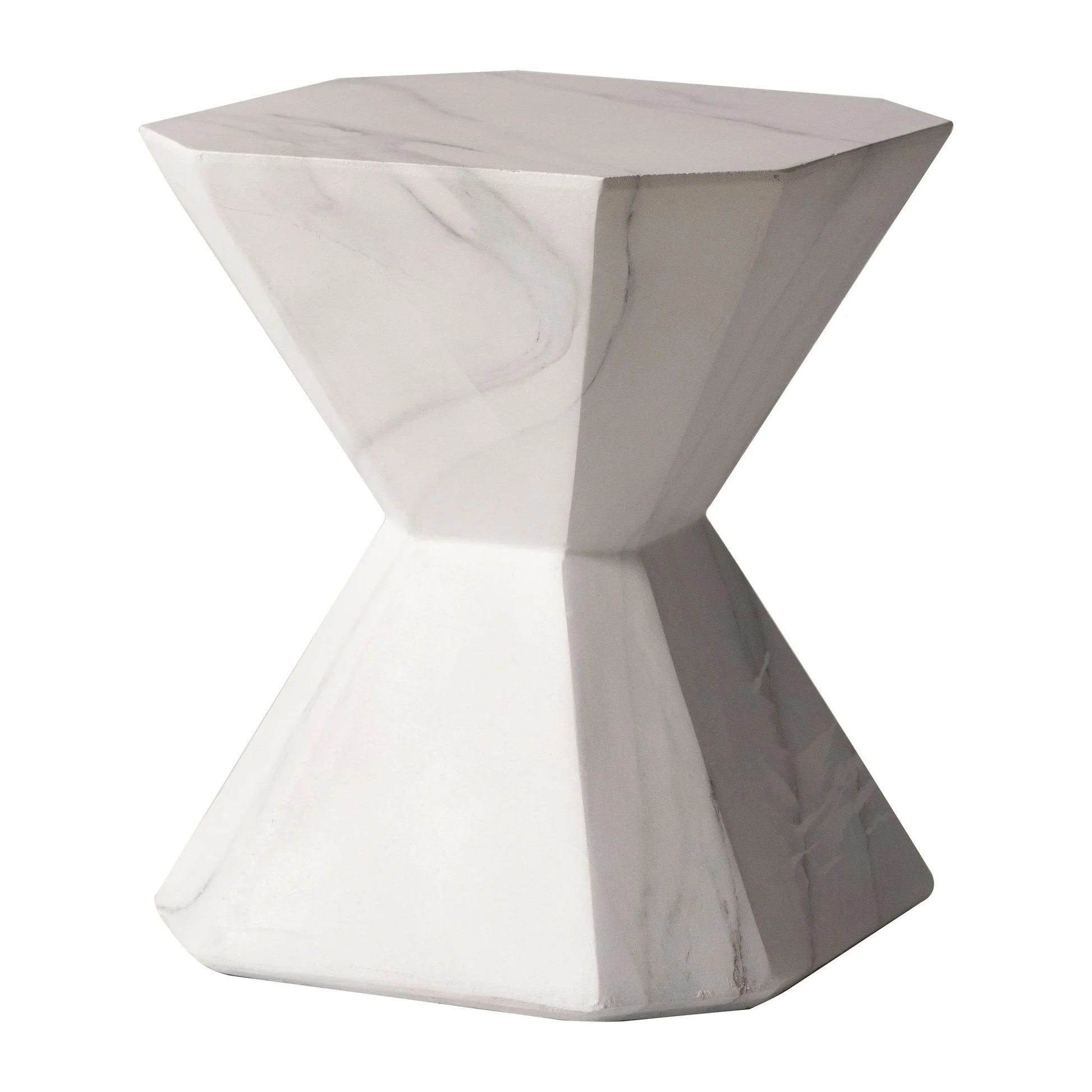 Azure Side Table Round Fiberstone Accent Table - Elax Furniture