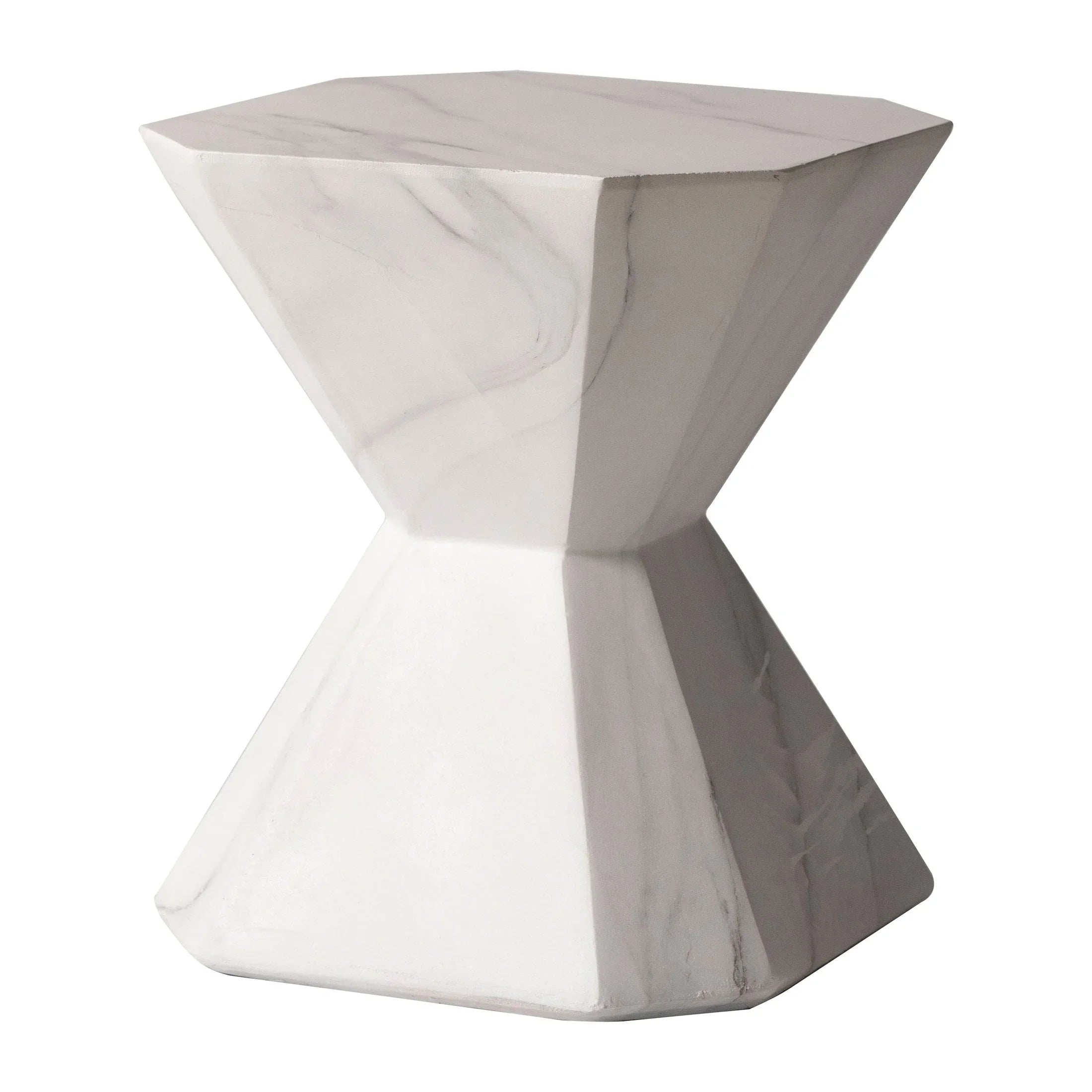 Azure Side Table Round Fiberstone Accent Table - Elax Furniture