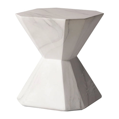 Azure Side Table Round Fiberstone Accent Table - Elax Furniture
