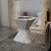Azure Side Table Round Fiberstone Accent Table - Elax Furniture