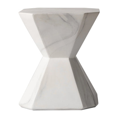 Azure Side Table Round Fiberstone Accent Table - Elax Furniture