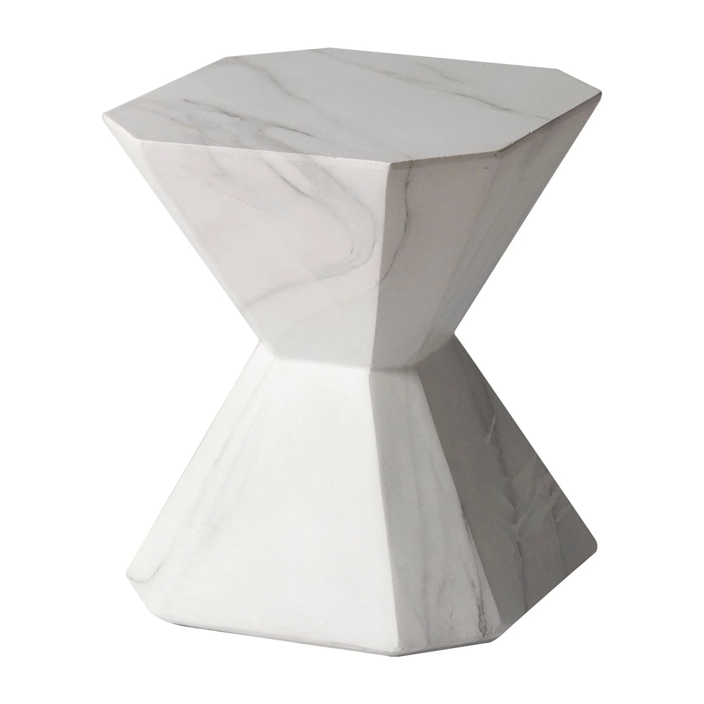Azure Side Table Round Fiberstone Accent Table - Elax Furniture