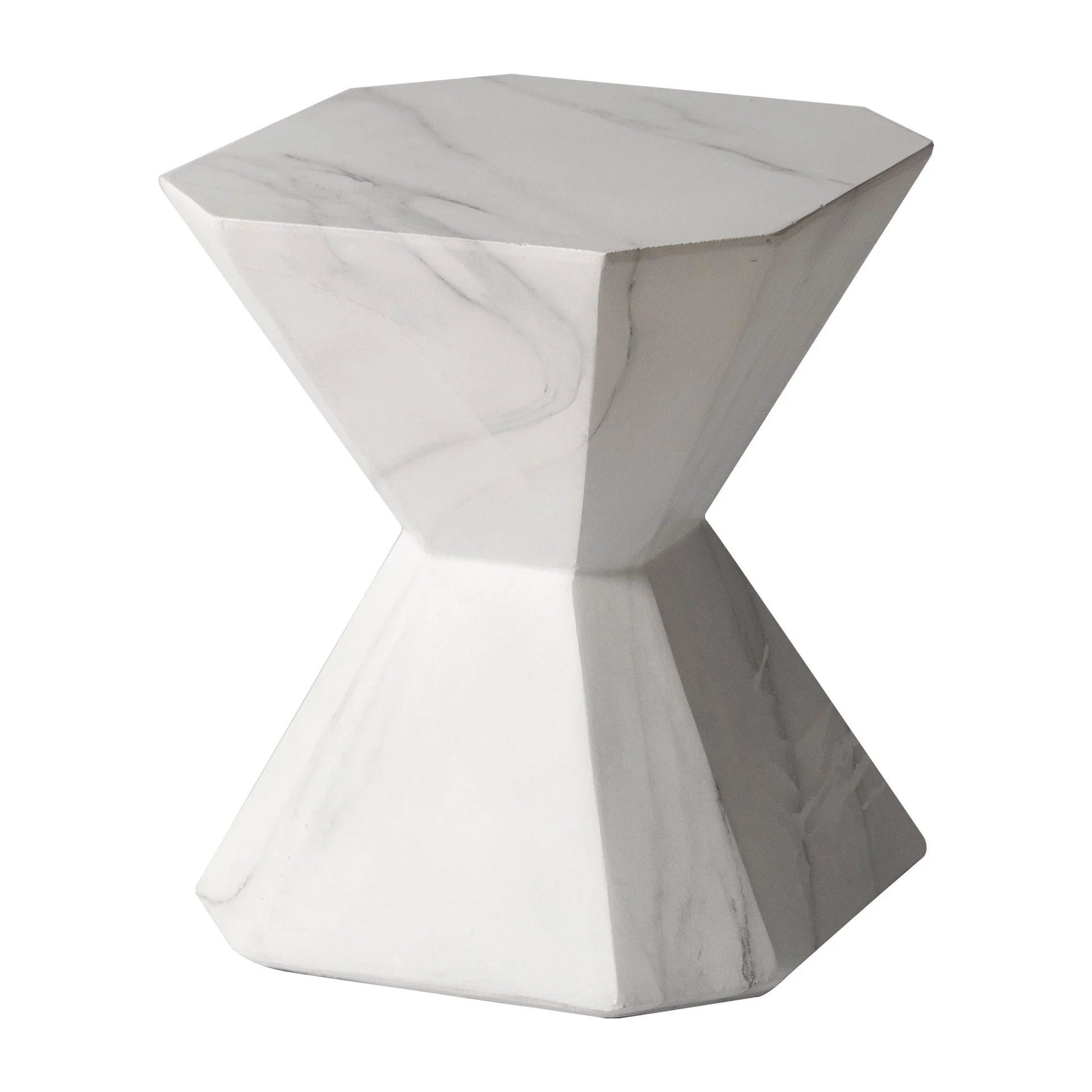 Azure Side Table Round Fiberstone Accent Table - Elax Furniture