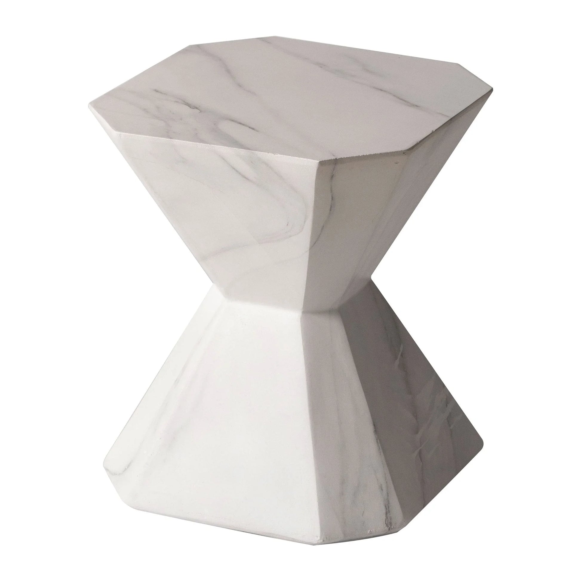 Azure Side Table Round Fiberstone Accent Table - Elax Furniture