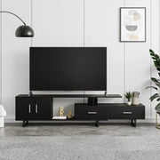 Avery Mid-Century Modern TV Stand with MDF Cabinet and Powder Coated Steel Legs - Elax Furniture