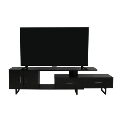 Avery Mid-Century Modern TV Stand with MDF Cabinet and Powder Coated Steel Legs - Elax Furniture
