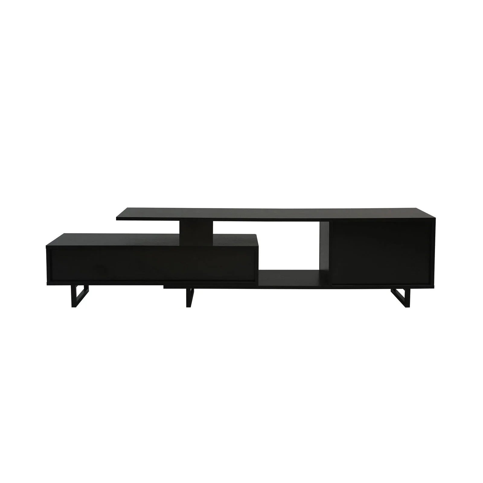 Avery Mid-Century Modern TV Stand with MDF Cabinet and Powder Coated Steel Legs - Elax Furniture