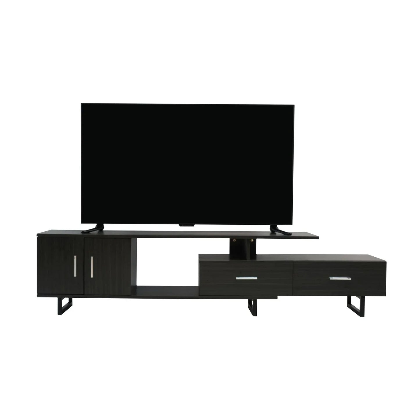 Avery Mid-Century Modern TV Stand with MDF Cabinet and Powder Coated Steel Legs - Elax Furniture