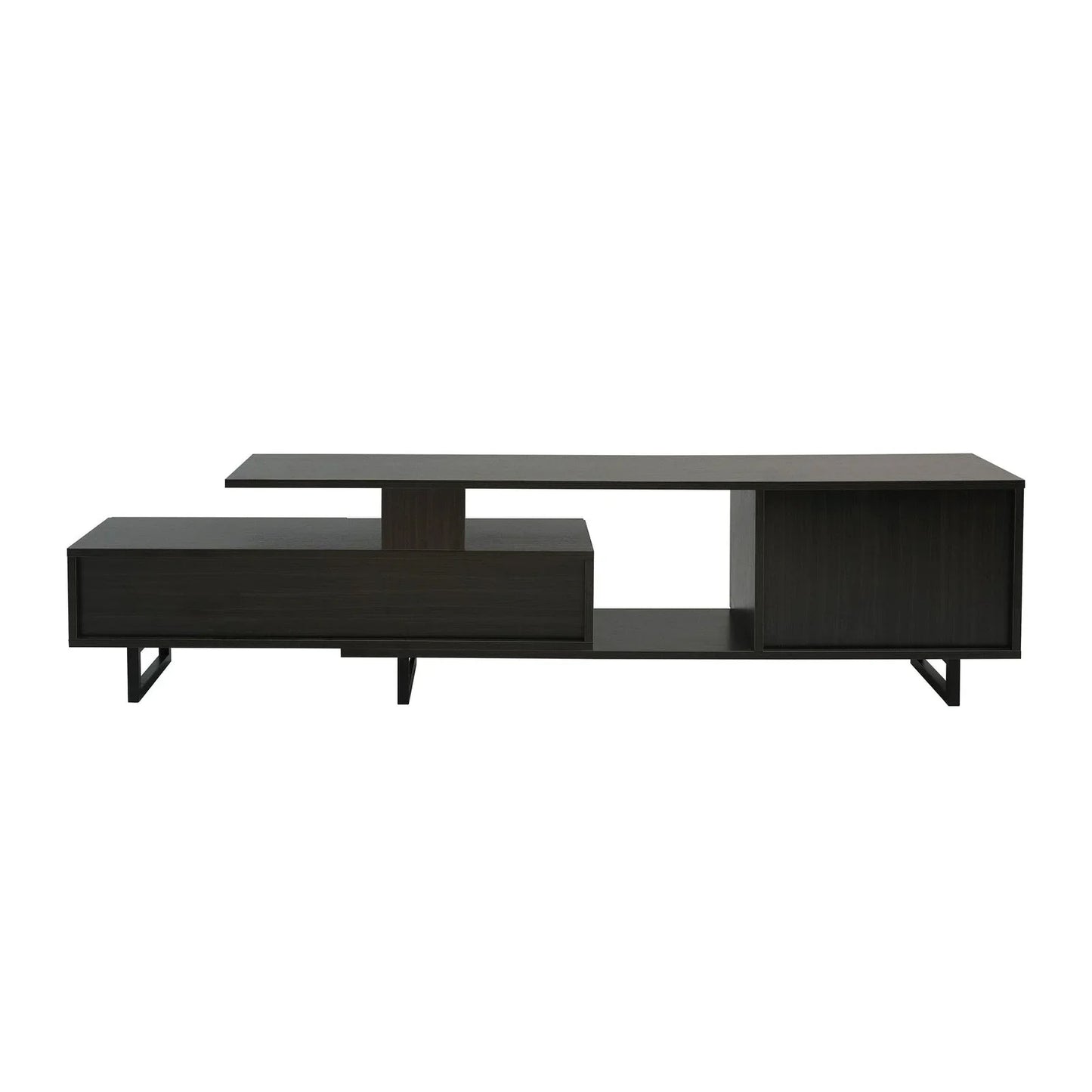 Avery Mid-Century Modern TV Stand with MDF Cabinet and Powder Coated Steel Legs - Elax Furniture