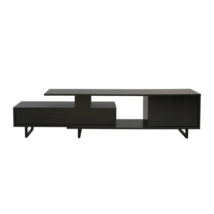 Avery Mid-Century Modern TV Stand with MDF Cabinet and Powder Coated Steel Legs - Elax Furniture