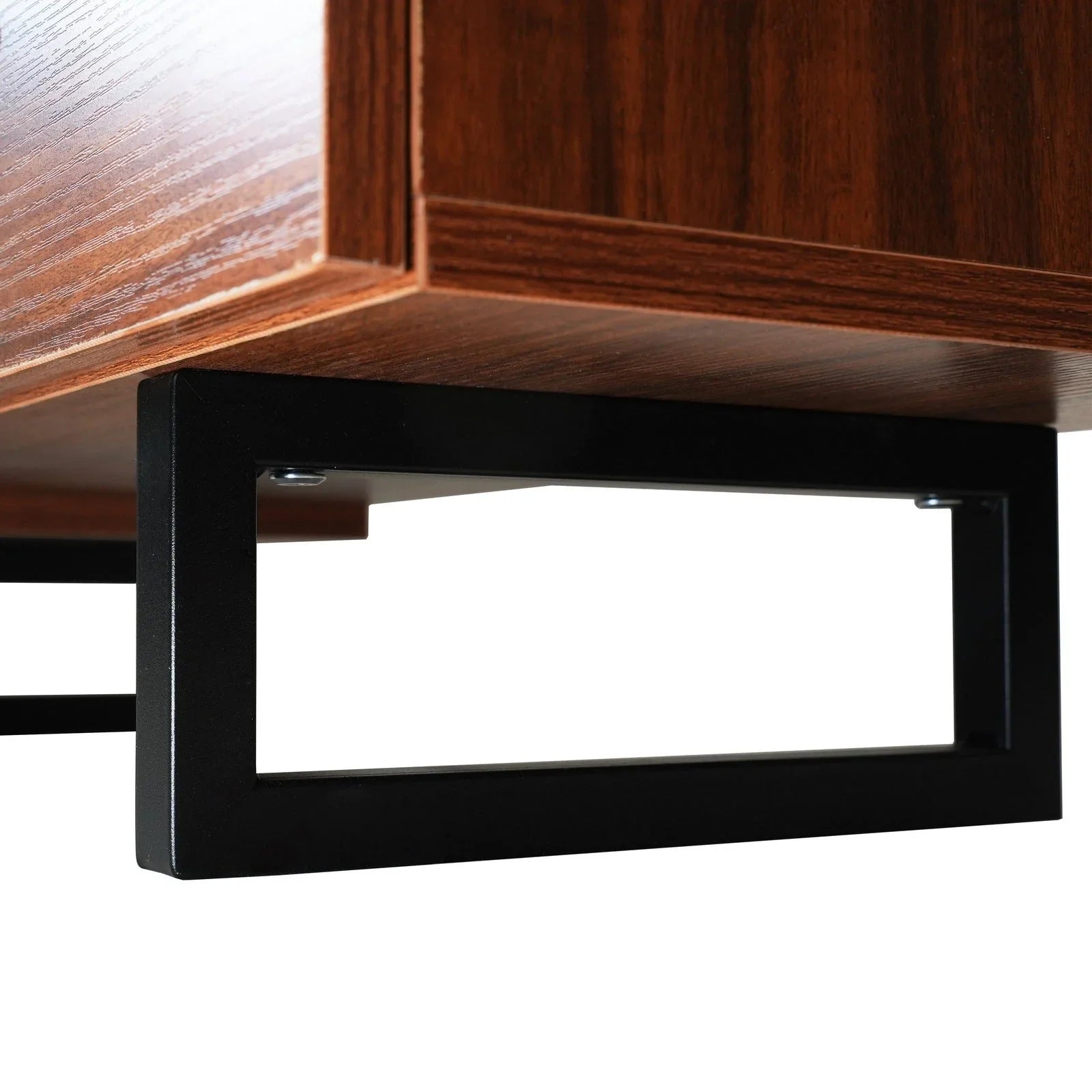 Avery Mid-Century Modern TV Stand with MDF Cabinet and Powder Coated Steel Legs - Elax Furniture