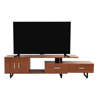 Avery Mid-Century Modern TV Stand with MDF Cabinet and Powder Coated Steel Legs - Elax Furniture