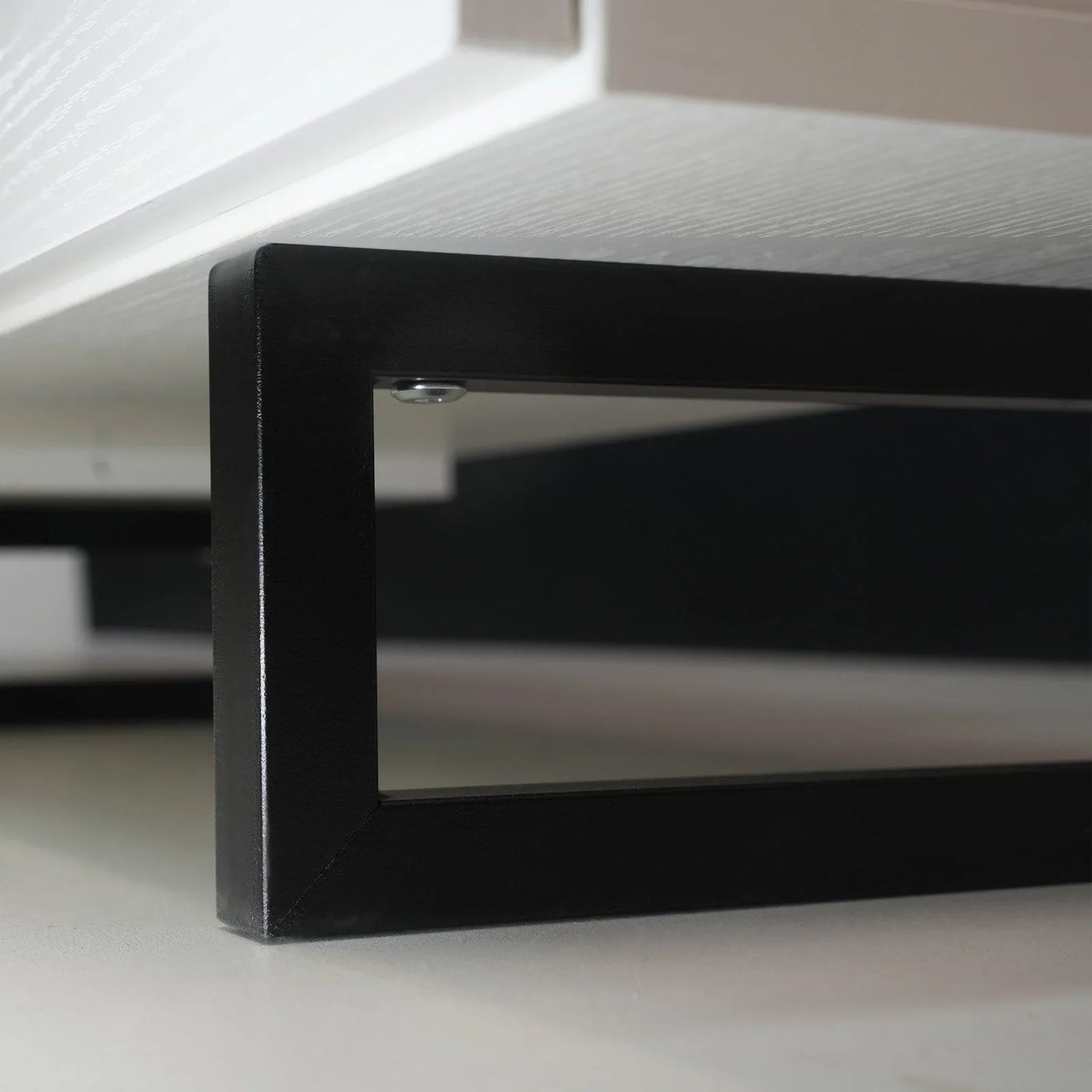 Avery Mid-Century Modern TV Stand with MDF Cabinet and Powder Coated Steel Legs - Elax Furniture