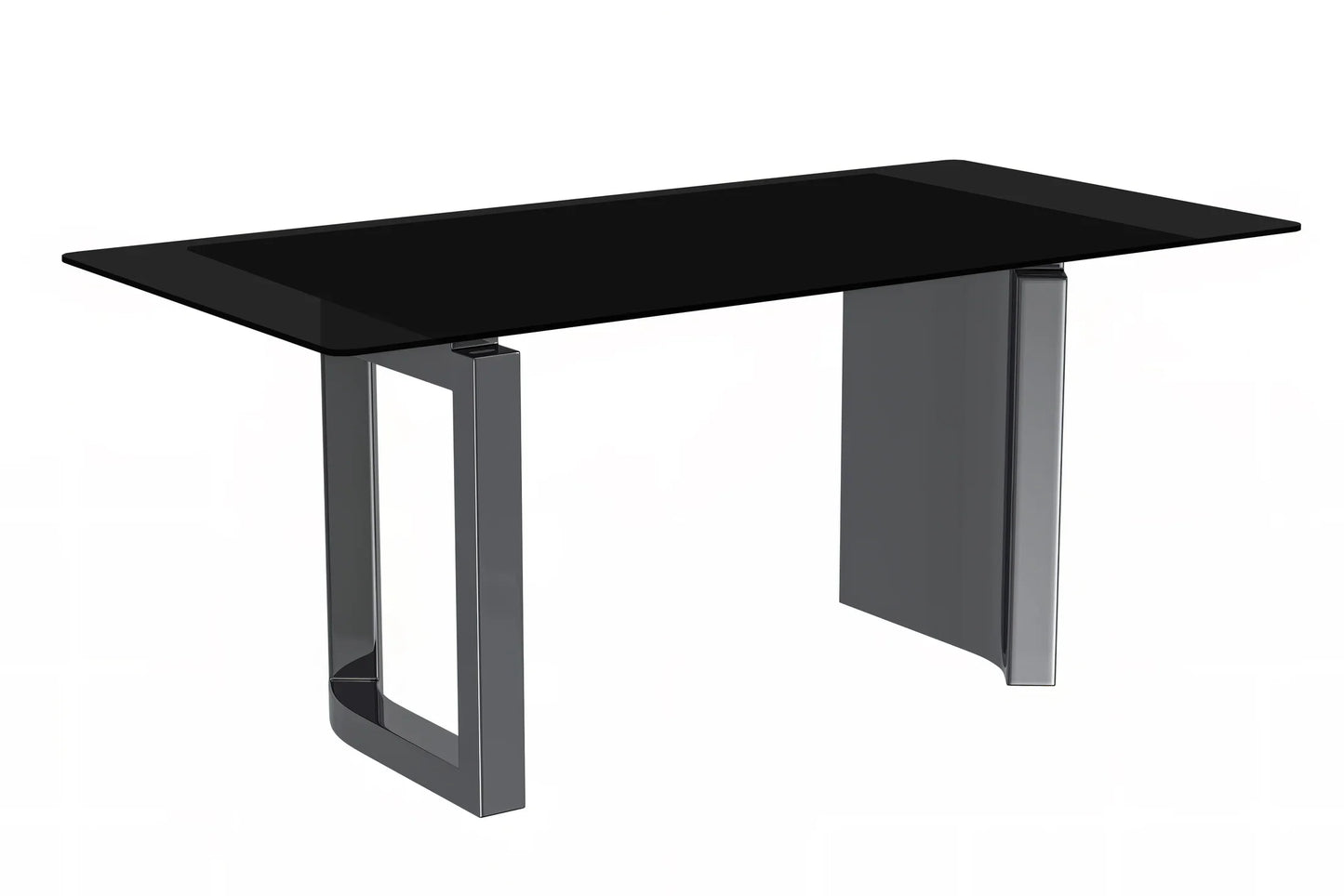 Astra Rectangular Dining Table with Stone/Glass Tabletop and Stainless-Steel Base - Elax Furniture