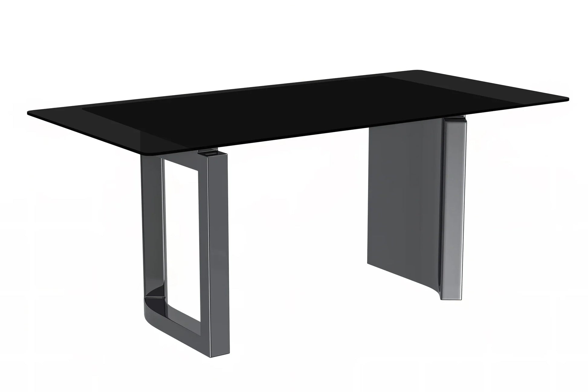 Astra Rectangular Dining Table with Stone/Glass Tabletop and Stainless-Steel Base - Elax Furniture