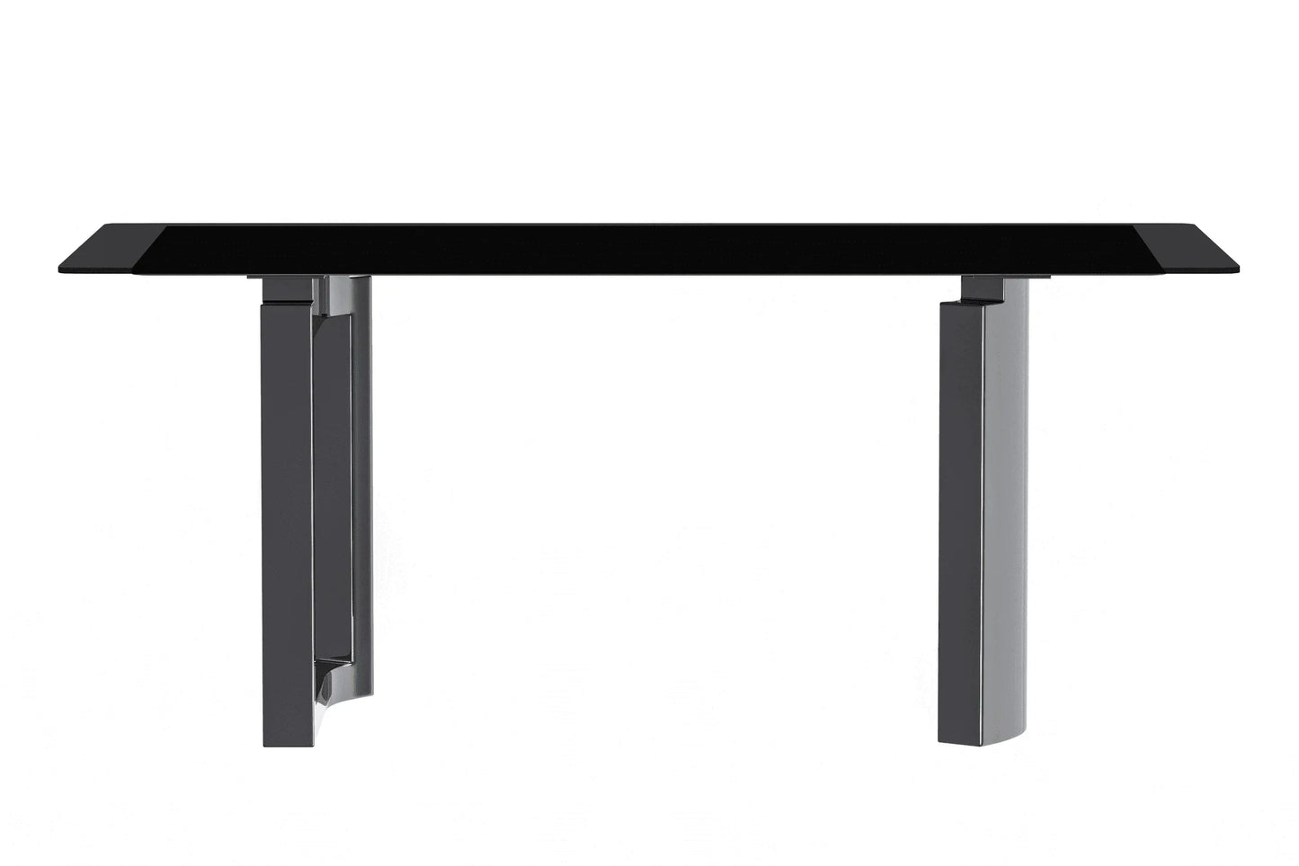 Astra Rectangular Dining Table with Stone/Glass Tabletop and Stainless-Steel Base - Elax Furniture