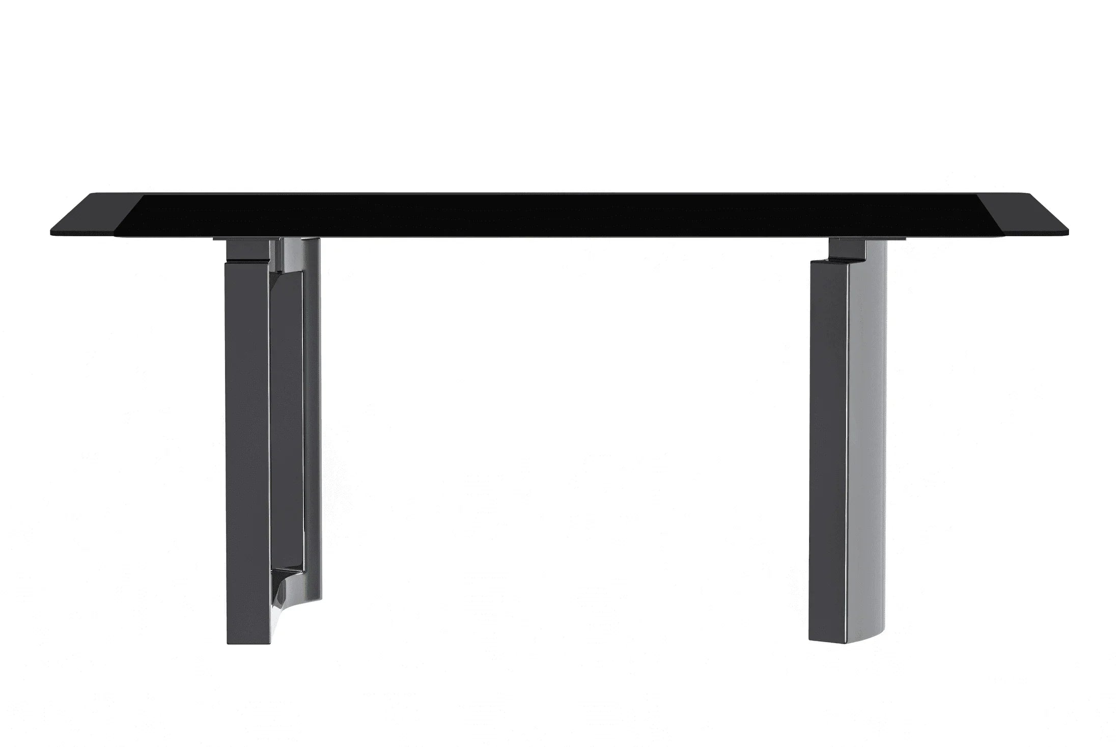 Astra Rectangular Dining Table with Stone/Glass Tabletop and Stainless-Steel Base - Elax Furniture