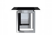 Astra Rectangular Dining Table with Stone/Glass Tabletop and Stainless-Steel Base - Elax Furniture