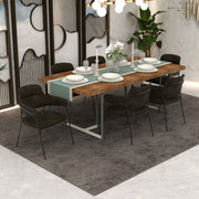 Axis Upholstered Dining Chair with Curved Open-Back and Arms and Black/Gold Stainless Steel Legs Black Leather Charcoal Dining Chair Leisuremod