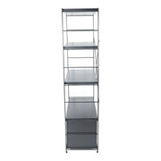 Brentwood Etagere Bookcase with Black Powder Coated Steel Frame and Melamine Board Shelves - Elax Furniture
