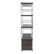Brentwood Etagere Bookcase with Black Powder Coated Steel Frame and Melamine Board Shelves - Elax Furniture