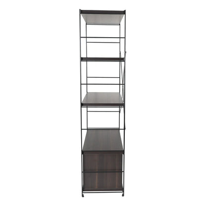 Brentwood Etagere Bookcase with White Powder Coated Steel Frame and Melamine Board Shelves - Elax Furniture