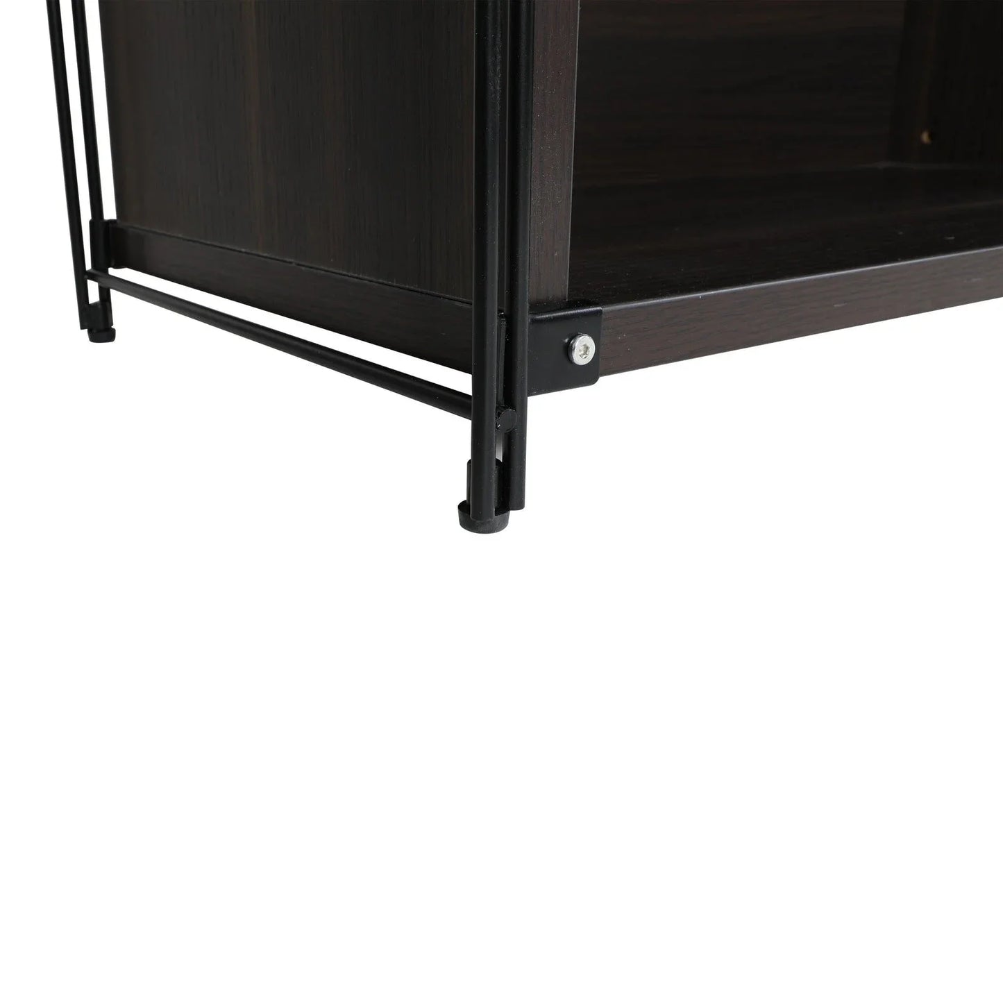 Brentwood Etagere Bookcase with White Powder Coated Steel Frame and Melamine Board Shelves - Elax Furniture