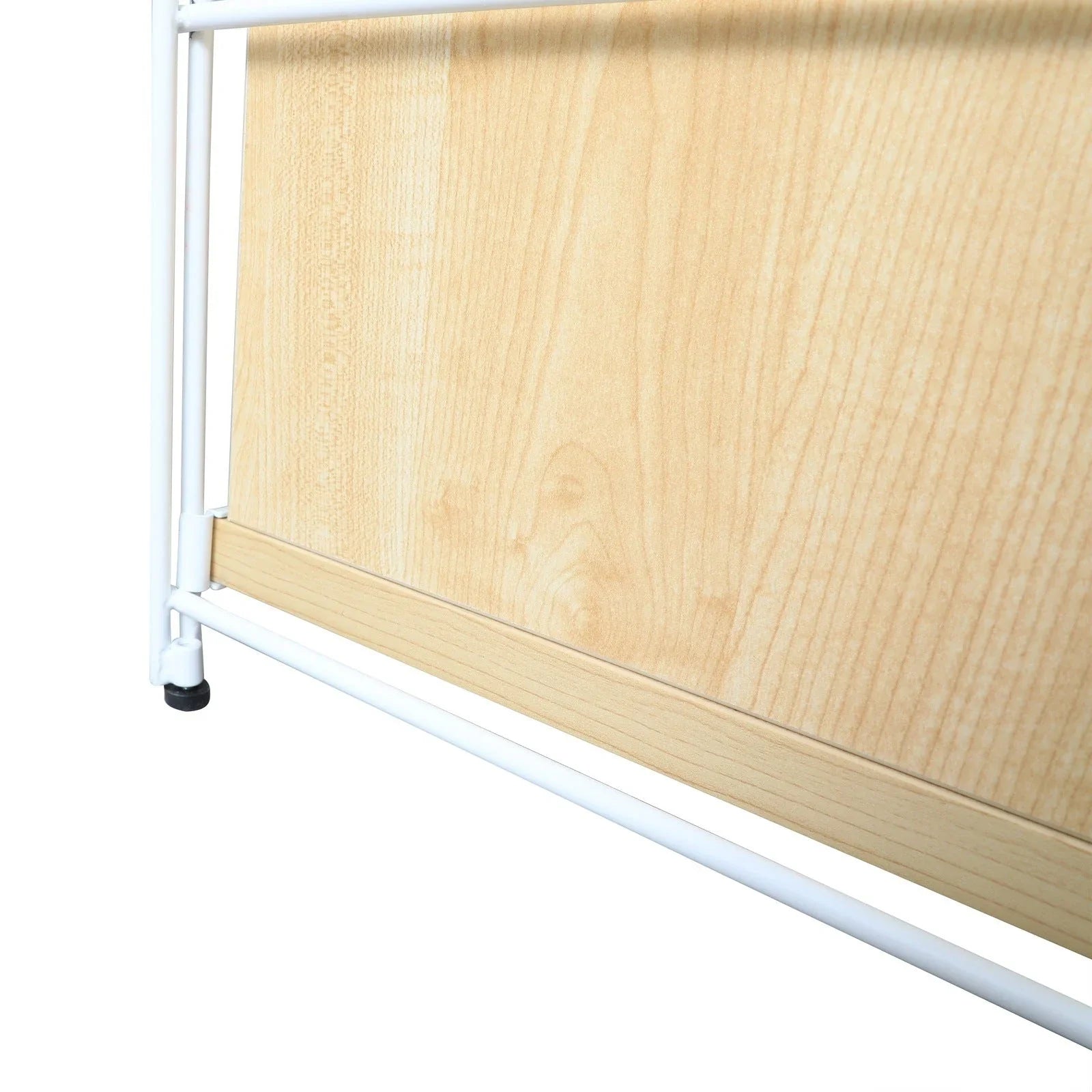 Brentwood Etagere Bookcase with White Powder Coated Steel Frame and Melamine Board Shelves - Elax Furniture