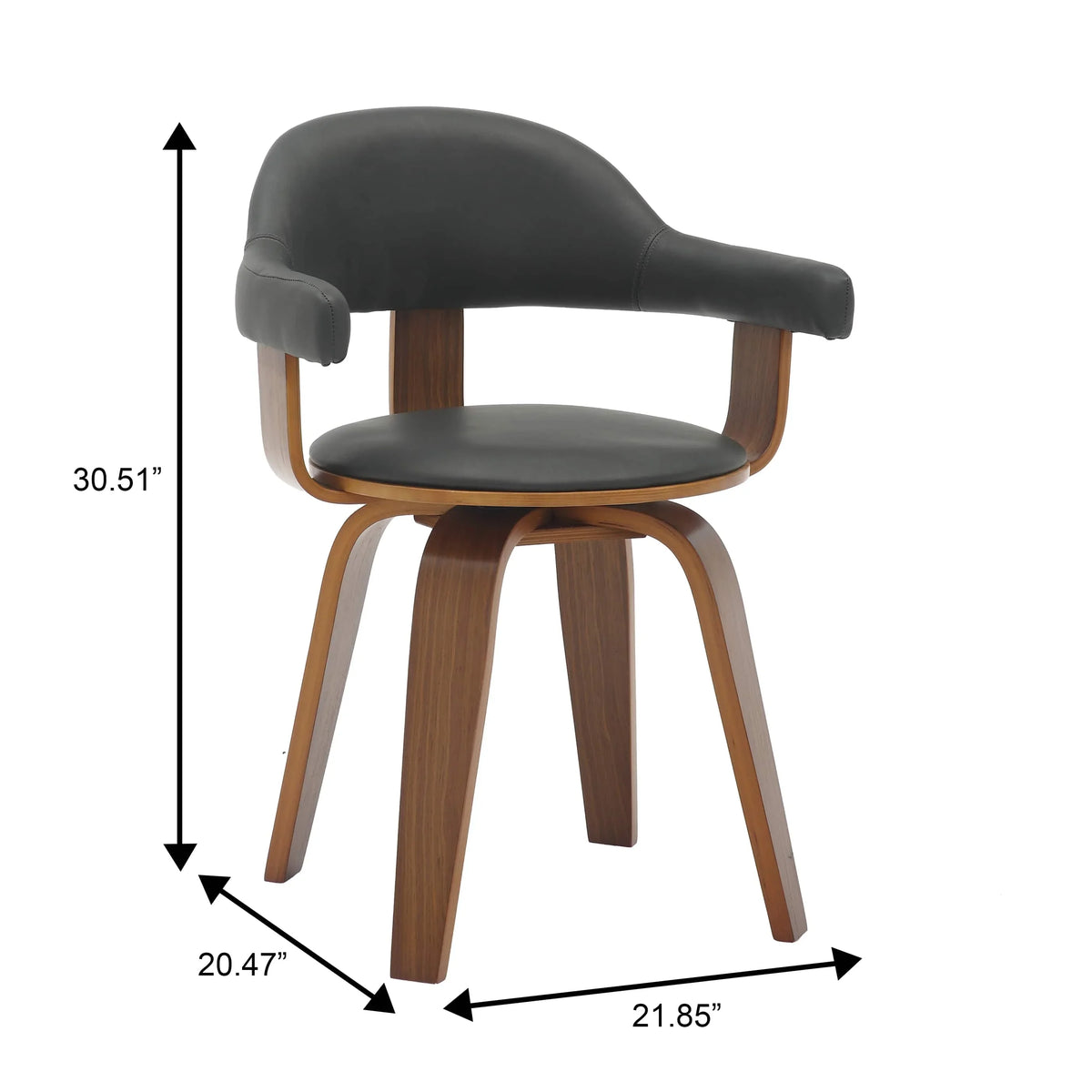 Brivo Modern Wooden Dining Chair With Walnut Color Frame - Elax Furniture