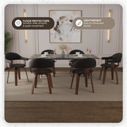 Brivo Modern Wooden Dining Chair With Walnut Color Frame - Elax Furniture