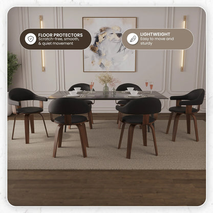 Brivo Modern Wooden Dining Chair With Walnut Color Frame - Elax Furniture