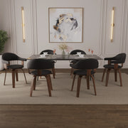 Brivo Modern Wooden Dining Chair With Walnut Color Frame - Elax Furniture
