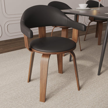 Brivo Modern Wooden Dining Chair With Walnut Color Frame - Elax Furniture