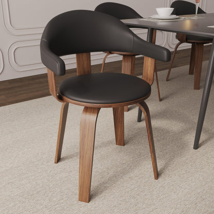 Brivo Modern Wooden Dining Chair With Walnut Color Frame - Elax Furniture