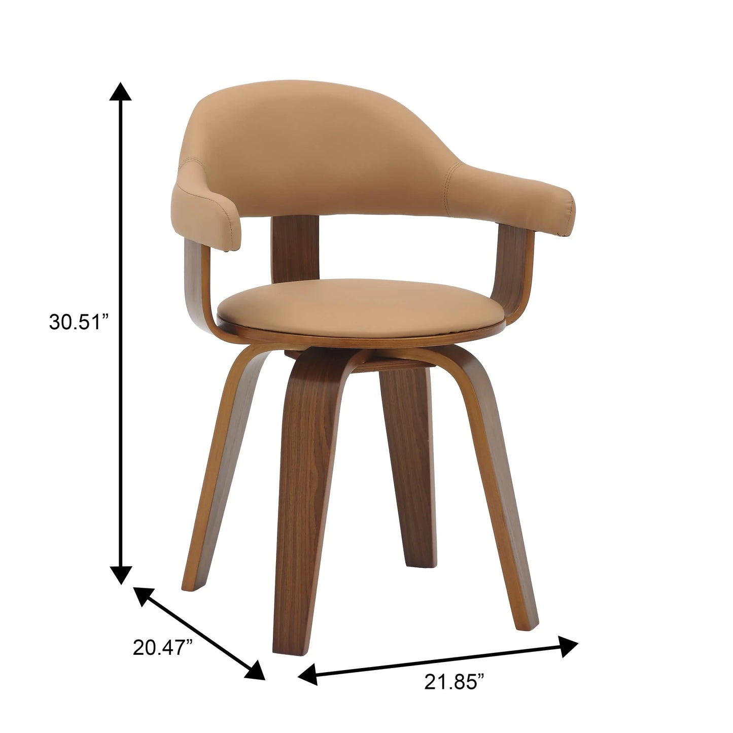 Brivo Modern Wooden Dining Chair With Walnut Color Frame - Elax Furniture