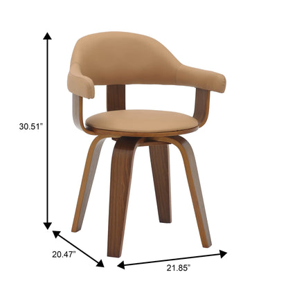 Brivo Modern Wooden Dining Chair With Walnut Color Frame - Elax Furniture