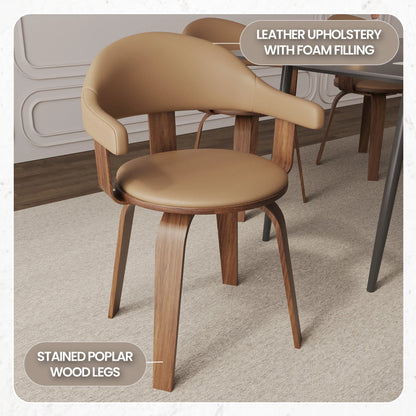 Brivo Modern Wooden Dining Chair With Walnut Color Frame - Elax Furniture