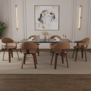 Brivo Modern Wooden Dining Chair With Walnut Color Frame - Elax Furniture