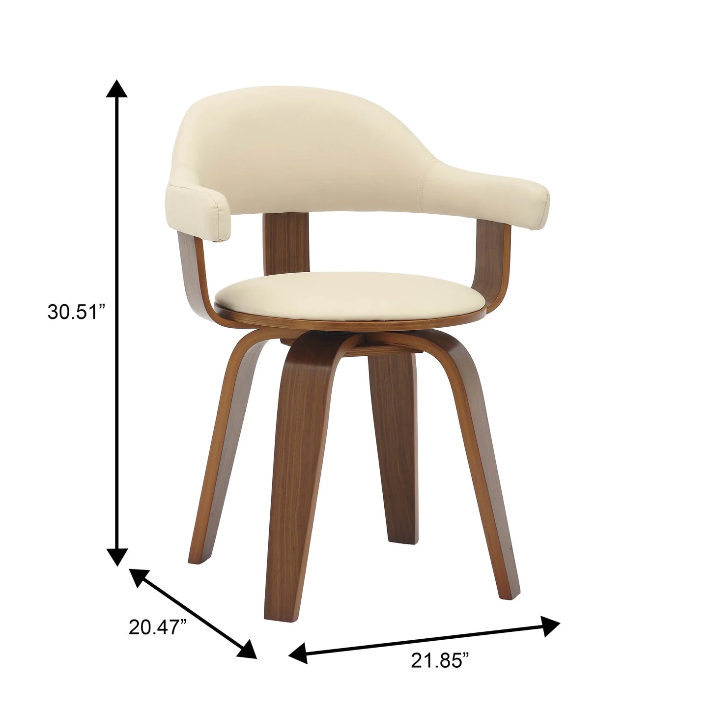 Brivo Modern Wooden Dining Chair With Walnut Color Frame - Elax Furniture