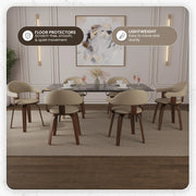 Brivo Modern Wooden Dining Chair With Walnut Color Frame - Elax Furniture