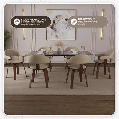 Brivo Modern Wooden Dining Chair With Walnut Color Frame - Elax Furniture