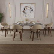 Brivo Modern Wooden Dining Chair With Walnut Color Frame - Elax Furniture