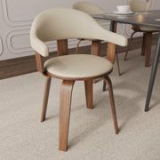 Brivo Modern Wooden Dining Chair With Walnut Color Frame - Elax Furniture