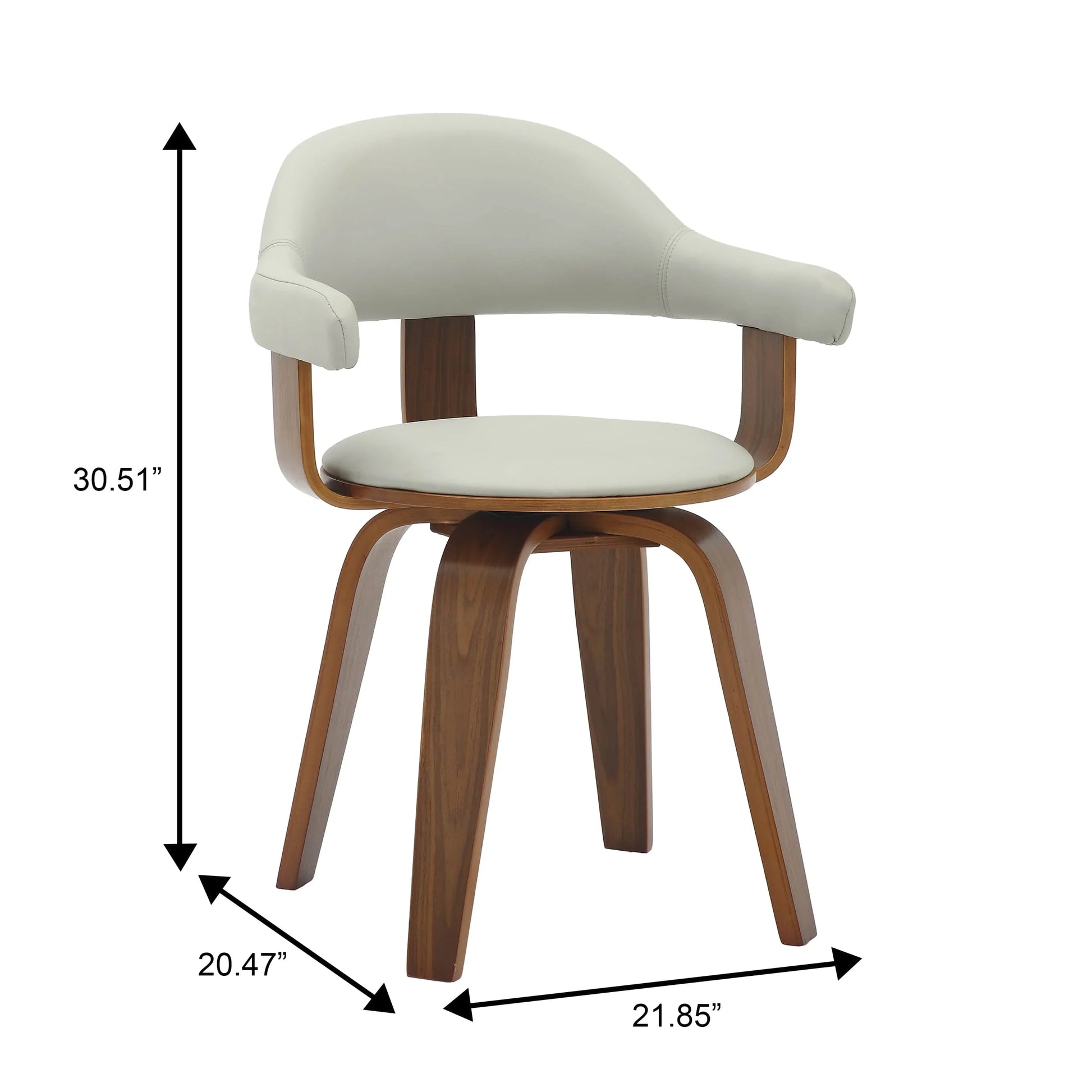 Brivo Modern Wooden Dining Chair With Walnut Color Frame - Elax Furniture