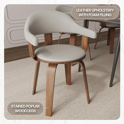 Brivo Modern Wooden Dining Chair With Walnut Color Frame - Elax Furniture