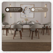 Brivo Modern Wooden Dining Chair With Walnut Color Frame - Elax Furniture