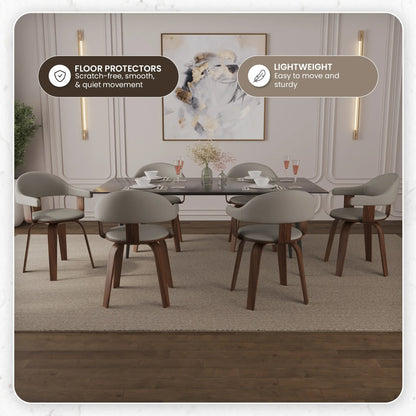 Brivo Modern Wooden Dining Chair With Walnut Color Frame - Elax Furniture