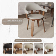 Brivo Modern Wooden Dining Chair With Walnut Color Frame - Elax Furniture